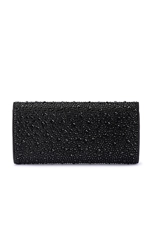 olga berg Emma Crystal Clutch in Black