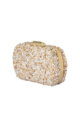 olga berg Savannah Pebble Clutch in Neutral