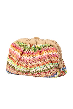 olga berg Amalia Petite Gathered Clutch