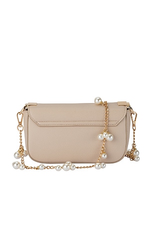 olga berg Lyla Pearl Shoulder Bag in Nude