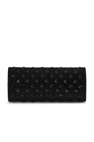 olga berg Bridget Crystal Clutch in Black