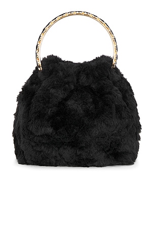olga berg Philippa Top Handle Bag in Black