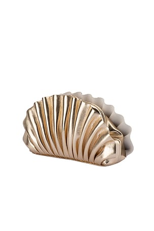 olga berg Hollie Pleated Clutch