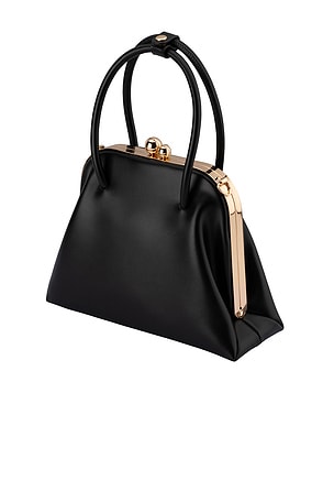 olga berg Leandra Top Handle Bag in Black