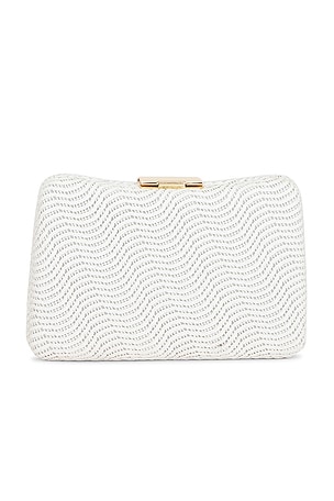 olga berg Lindy Woven Clutch