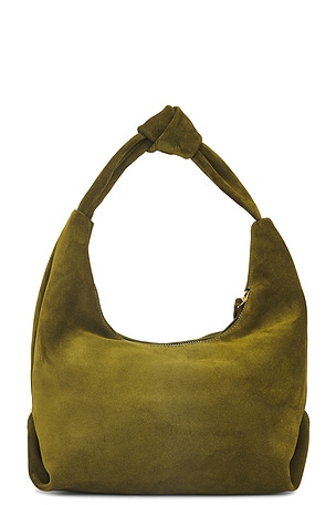 Oliveve Nora Knot Bag in Dark Green