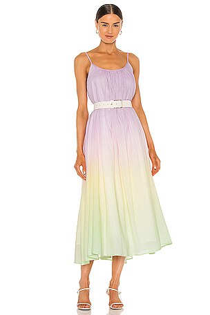 pastel ombre dress Unique Vintage 1950s Pastel Rainbow Ombre Clip Dot Tulle Sweetheart Fit &  Flare Dress