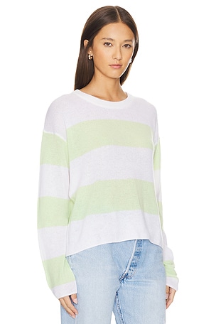 One Grey Day Sloane Boxy Cashmere Pullover in Green