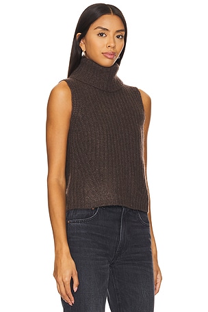 One Grey Day Polly Cashmere Vest in Brown