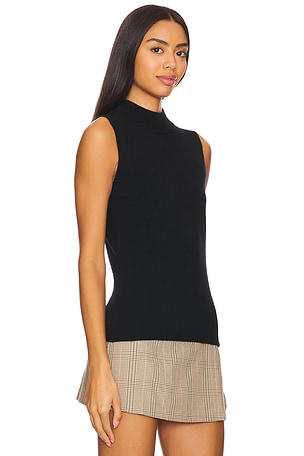 One Grey Day Amari Cashmere Tank in Black