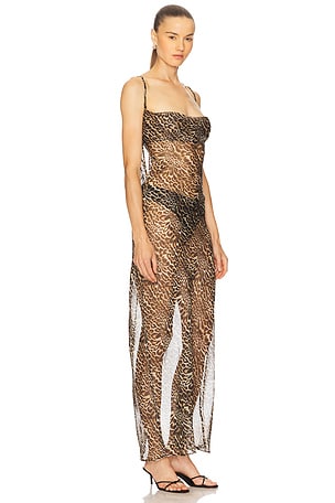 One Teaspoon Jagger Maxi Slip Dress in Tan