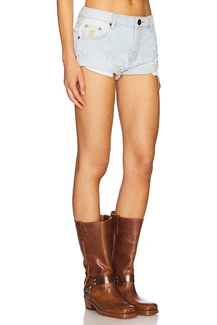 One Teaspoon Bandits Low Waist Denim Short in Blue