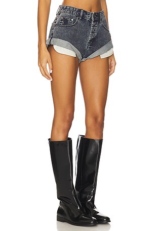 One Teaspoon Bandits Low Waist Denim Short in Blue. Size 32. Also