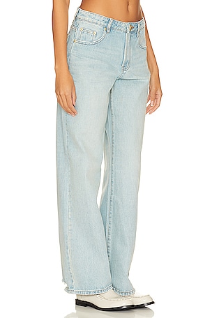 One Teaspoon Jackson Wide Leg Jeans in Denim-Light