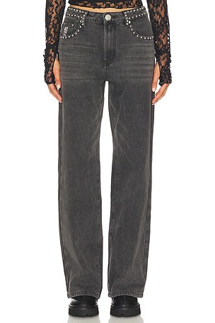 Jackson Mid Waist Wide Leg Jeans One Teaspoon
