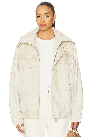 Denim Utility Puffer Jacket One Teaspoon