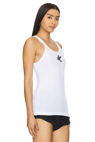 One Teaspoon Bower Bird Rib Singlet in White