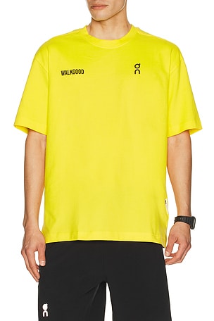 On x Walkgood LA Club T-Shirt in Yellow. Size XL/1X. Also