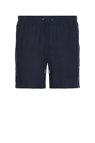 onia Air Linen Pull-On Shorts 6" in Deep Navy