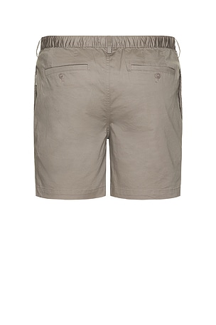 onia Garment Dye Cotton Drawstring Shorts in Taupe