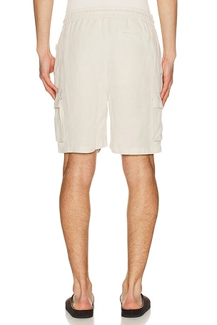 onia Air Linen Pull On Cargo Short in Cream
