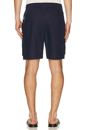 onia Air Linen Pull-On Cargo Short in Navy