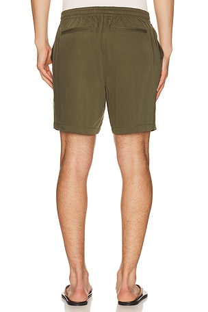 onia Lyocell Beach Shorts in Olive