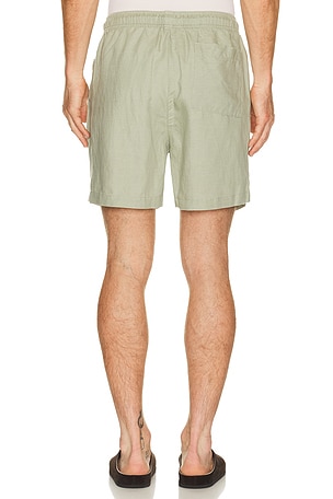onia Air Linen Pull On Short 6 in Green