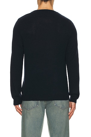 onia Featherweight Cashmere Sweater in Navy. Size XL/1X. Also