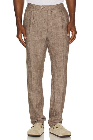 Linen Tapered Pleated Trouser onia