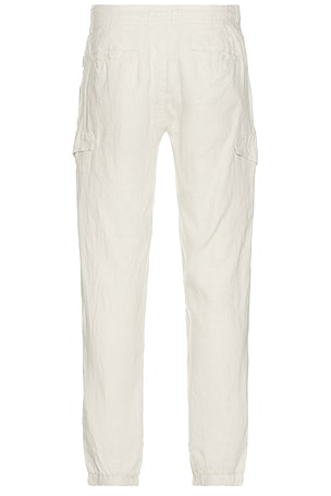 onia Stretch Linen Cargo Jogger in White