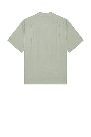 onia Air Linen Convertible Vacation Shirt in Sage. Size XL/1X. Also