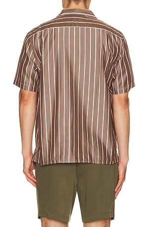 onia Tencel Convertible Vacation Shirt in Brown. Size XL/1X. Also