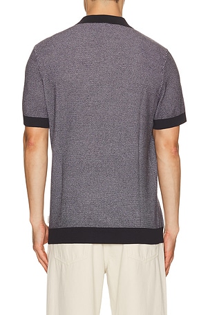 onia Textured Johnny Polo in Navy