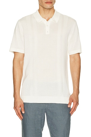 Silk Ribbed Knit Polo Shirt onia