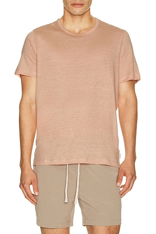 Stretch Linen Crewneck Tee Shirt onia