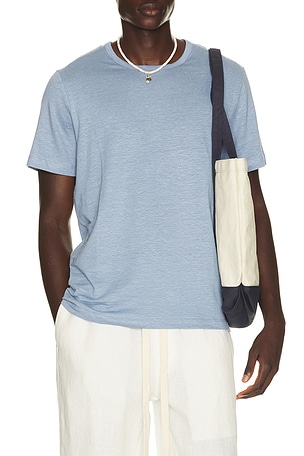 Stretch Linen Crewneck Tee Shirt onia