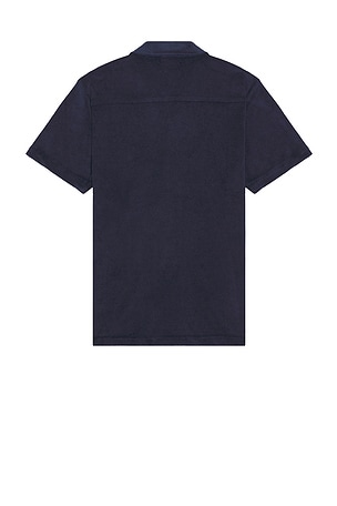 onia Towel Terry Camp Shirt in Blue