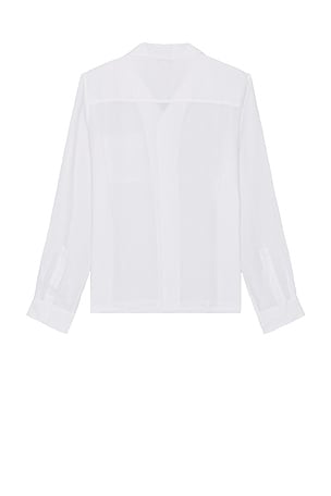 onia Linen Home Long Sleeve Camp Shirt in White