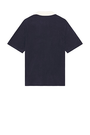 onia Oversized Towel Terry Polo in Navy