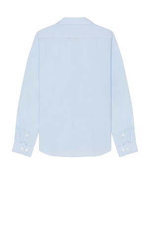 onia Garment Dye Cotton Voile Shirt in Baby Blue