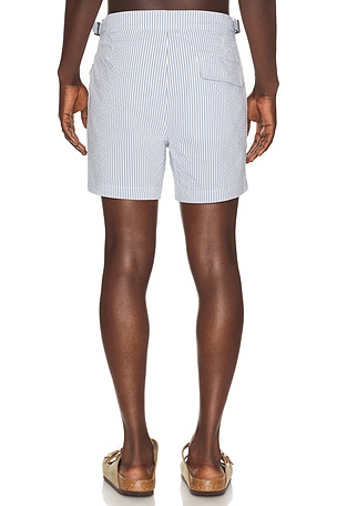 onia Calder Buckle 5 Swim Trunk in Blue