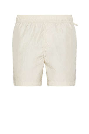 onia Nylon Crinkle 5" Swim Trunk in Stone