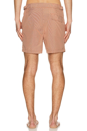 onia Calder Buckle 5 Swim Trunk in Brick,White