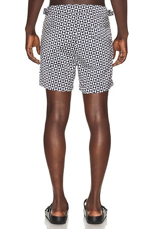 onia Calder Buckle 5 Swim Trunks in Navy
