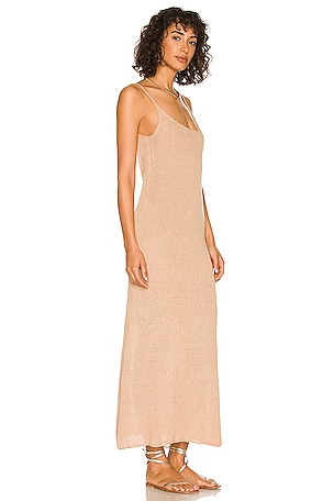 onia Sweater Maxi Dress in Tan