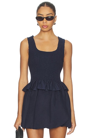 Air Linen Smocked Tank Top onia