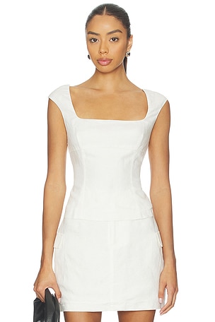 Linen Peplum Top onia