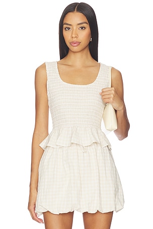 Air Linen Smocked Tank Top onia