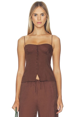 Air Linen Underwire Corset Top onia